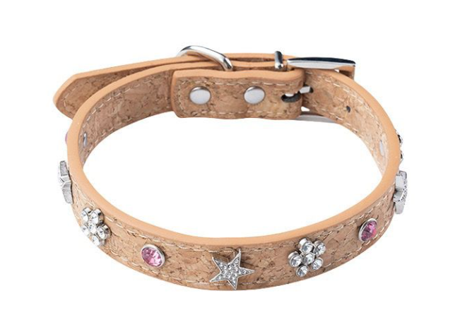 Vintage Leopard Studded Pet Collar – Adjustable PU Leather Collar for Cats & Small Dogs