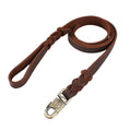 Premium Full-Grain Leather Dog Leash – Genuine Cowhide for Small, Medium & Large Dogs | Goldendoodle, German Shepherd, Teddy, Durable Luxury Dog Lead