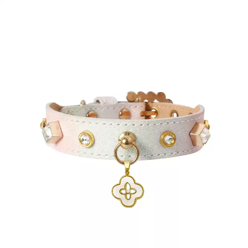 Elegant Crystal Collar for Small Dogs & Cats – Luxury Personalized Pet Necklace