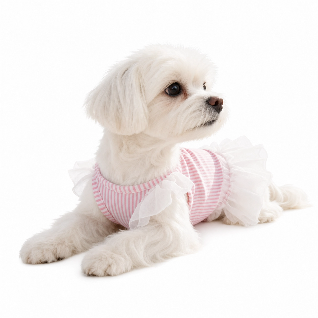 Luxury Lace Summer Dress for Small Dogs – Cute Pet Apparel for Bichons, Pomeranians & Yorkshires